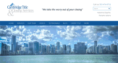Desktop Screenshot of cambridgetitleservices.com